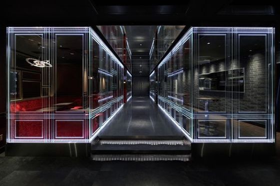 Parete interna ccc 8mm Crystal Glass a incisione laser del club KTV