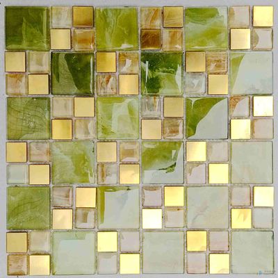 Mattoni di vetro rettangolari resistenti del mosaico 4x4 4mm di temperatura