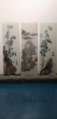 alzatina di vetro dello schermo 3D della pittura alla moda del murale 2440x1830mm