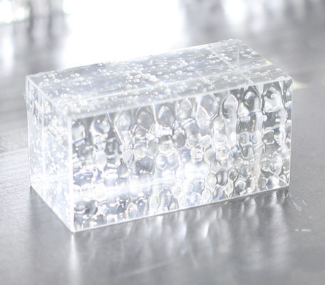 Mattoni paralleli amichevoli del blocchetto di vetro di Eco Crystal Predrilled 6x8