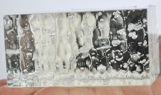Mattoni paralleli amichevoli del blocchetto di vetro di Eco Crystal Predrilled 6x8