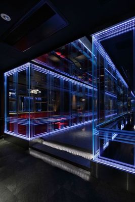 Parete interna ccc 8mm Crystal Glass a incisione laser del club KTV