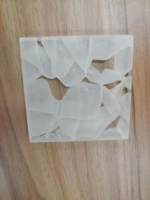 Mattoni nuvolosi del blocchetto di vetro di Jade Opaque Acid Etched 19mm
