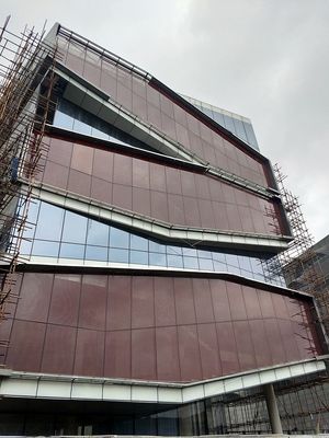 Il giro orla irregolare rete i pannelli di vetro laminati di 0.38MM