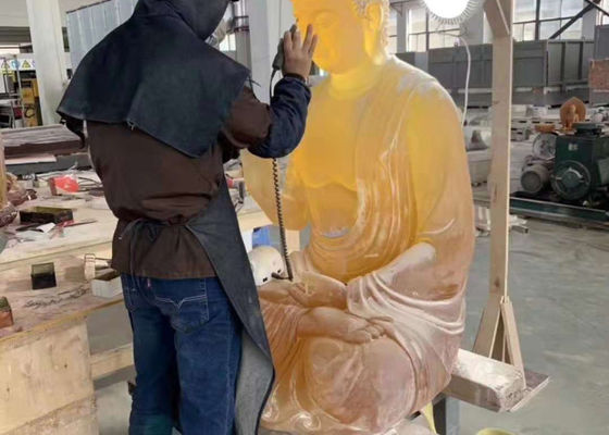 Buddha di scultura tradizionale ornamentale Liu Li Glass Art