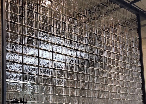 Mattonelle a 2 pollici del mattone di vetro trasparente della grata della parete del pavimento dell'isolamento termico
