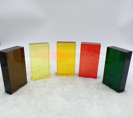 Mattoni antipolvere solidi variopinti del blocchetto di vetro della divisione 80mm