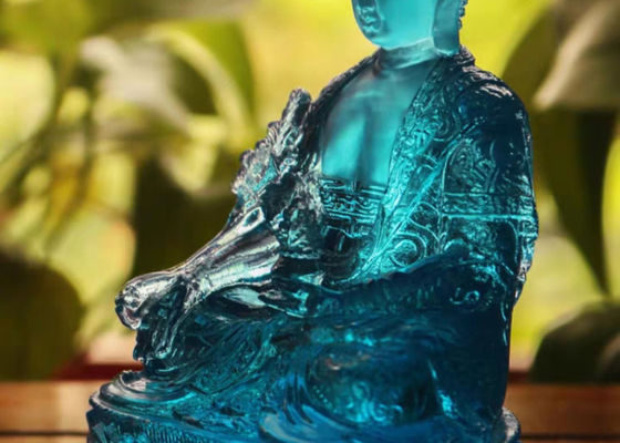 Orientale Liuli tradizionale Sapphire Vivid Crystal Buddha